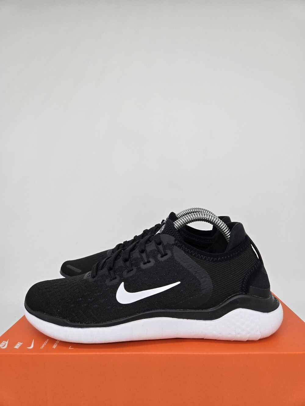 Nike Free RN 2018 Black White Women's Running Shoes Size 6